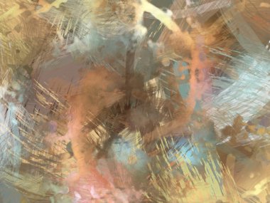 Soyut arkaplanda pürüzlü fırça darbeleri. Fırça boyası. Renkli boya darbeleri. Eşsiz duvar sanatı. Tuvaldeki modern sanat. Renkli çağdaş sanat eserleri.