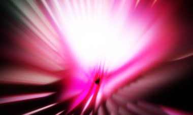 Siyah zemin üzerinde ışık parçacığı izleri. Parlayan parçacıkları ve çizgileri olan ışık patlaması yıldızı. Güzel hareketli soyut ışınlar duvar kağıdı. Renkli Patlama grafiği. Işık ışınlarının patlaması. 