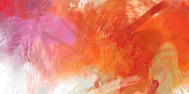 Soyut arkaplanda pürüzlü fırça darbeleri. Fırça boyası. Renkli boya darbeleri. Eşsiz duvar sanatı. Tuvaldeki modern sanat. Renkli çağdaş sanat eserleri.