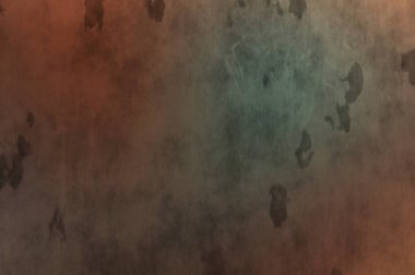 Gotik bir duvarda sıkıntılı ve kirli desenler var. Lekeli renkli hasarlı şablon. Tasarımınız için doku ve elementler. Pis duvar kâğıdı. Grunge arkaplanı.