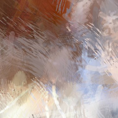 Soyut arkaplanda pürüzlü fırça darbeleri. Fırça boyası. Renkli boya darbeleri. Eşsiz duvar sanatı. Tuvaldeki modern sanat. Renkli çağdaş sanat eserleri.