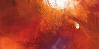 Soyut arkaplanda pürüzlü fırça darbeleri. Fırça boyası. Renkli boya darbeleri. Eşsiz duvar sanatı. Tuvaldeki modern sanat. Renkli çağdaş sanat eserleri.