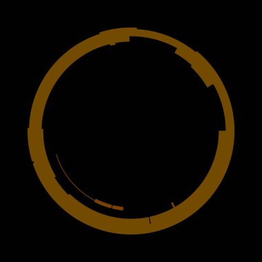 Fütürist dairesel gövde arayüzü elementi. Soyut çember geometrik arkaplan. Dijital teknolojinin grafiksel çizimi.