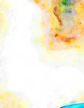 Kova desenli illüstrasyon. Çağdaş ve modern doku. Soyut renk boyama arka planı. Yaratıcı ve sanatsal duvar kağıdı. Fırçalanmış şekilleri ve lekeleri olan sanatsal duvar..