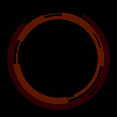 Fütürist dairesel gövde arayüzü elementi. Soyut çember geometrik arkaplan. Dijital teknolojinin grafiksel çizimi.