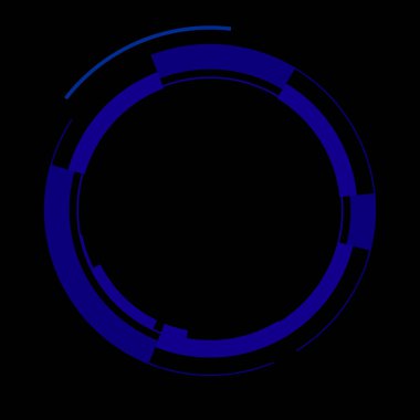 Fütürist dairesel gövde arayüzü elementi. Soyut çember geometrik arkaplan. Dijital teknolojinin grafiksel çizimi.