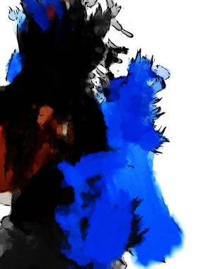 Mürekkep ve fosforlu kalemler yaratıcı çizimler. Beyaz arka planda boyama. El çizimi soyut renk dokuları. Poster, kart, davetiye, pankart, broşür, broşür için tasarım. Boyalı fırça darbeleri