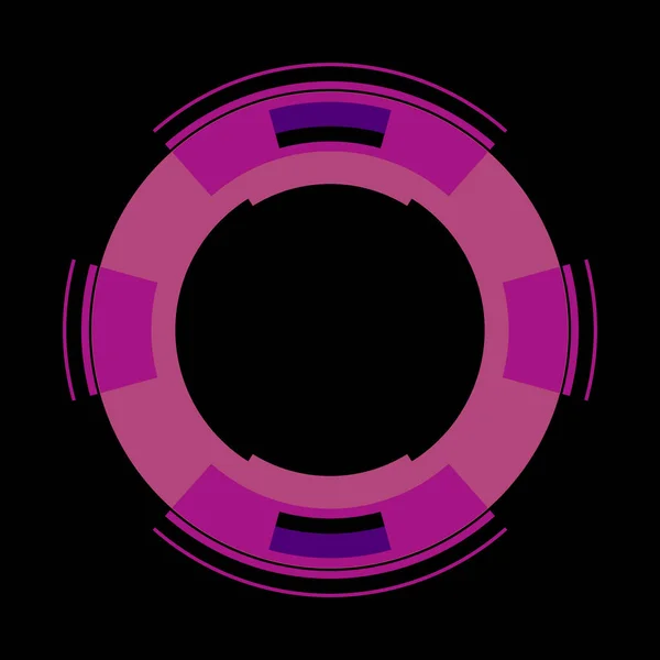 Futurisztikus Kör Alakú Hud Interfész Elem Absztrakt Kör Geometriai Háttér — Stock Fotó