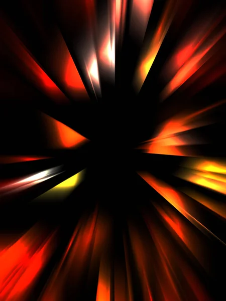 Dynamic Rays Light Isolated Black Background Graphic Illustration Glowing Colorful — ストック写真