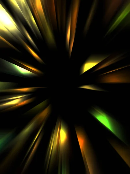 Dynamic Rays Light Isolated Black Background Graphic Illustration Glowing Colorful — ストック写真