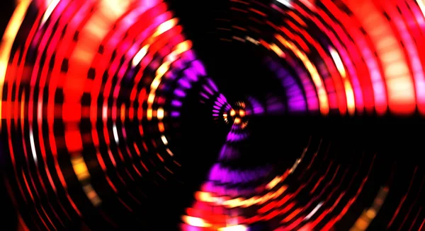 Roterende Lichtshow Zwarte Achtergrond Luxe Strepen Lichtgevend Wervelend Behang Ruimtetunnel — Stockfoto