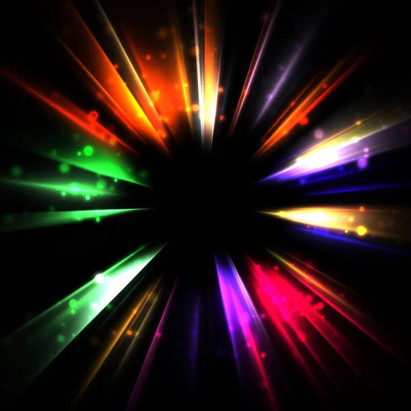 Işık Huzmeleri Parlayan Parçacıkların Kesiştiği Güzel Bir Zemin Canlı Renkli — Stok fotoğraf