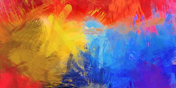 Pinceladas Ásperas Sobre Fondo Abstracto Pinceles Pintura Color Arte Mural —  Fotos de Stock