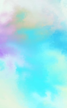 Modern fırça darbeleri. Poster, duvar sanatı, afiş, kart, kitap kapağı veya ambalaj için rahatlatıcı kompozisyonun yumuşak renkli çizimi. Pastel renklerle suluboya. 