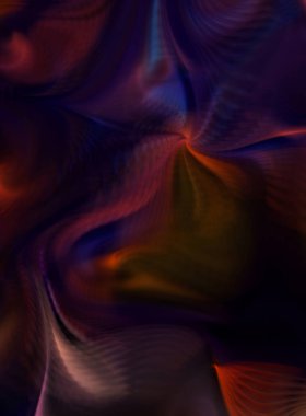 Hareketli girdapların soyut çizimi. Titreşimli renkli kıvrımların dönen akışı. Kıvrımlı ve kıvrımlı arka plan ve çizgiler. Garip duvar kâğıdı tasarımı. Dalgalanma arkaplanı.