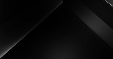 Lüks minimalist tasarım. Fütürist şablon. Karanlık elementleri olan birinci sınıf soyut duvar kâğıdı. Zarif bir zemin. Siyah üç boyutlu geometrik arkaplan. Poster, broşür, sunum için tasarım.