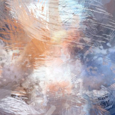 Soyut arkaplanda pürüzlü fırça darbeleri. Fırça boyası. Renkli boya darbeleri. Eşsiz duvar sanatı. Tuvaldeki modern sanat. Renkli çağdaş sanat eserleri.