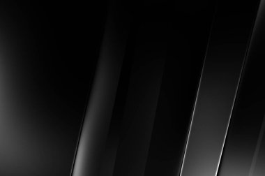 Geometrik katmanlı 3 boyutlu siyah arkaplan. Soyut koyu fütüristik duvar kağıdı. Zarif, parlak çizgili arka plan. Poster, broşür, sunum ve web sitesi için geometrik şablon tasarımı.