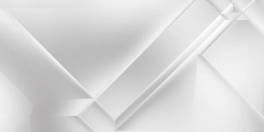 Beyaz 3d geometrik arka plan. Karanlık elementleri olan birinci sınıf soyut duvar kâğıdı. Poster, broşür, sunum ve web sitesi için özel tasarım. Moda lüks minimalist tasarım. Geometrik şablon. 