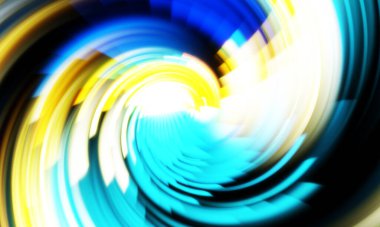 Dönen Işık gösterisi arka planı. Canlı renklerle donatılmış ruhani enerji girdabı. Renkli canlı hareket çizimi. Tanıtım geçmişi. Kutlama grafiği.