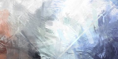 Soyut arkaplanda pürüzlü fırça darbeleri. Fırça boyası. Renkli boya darbeleri. Eşsiz duvar sanatı. Tuvaldeki modern sanat. Renkli çağdaş sanat eserleri.