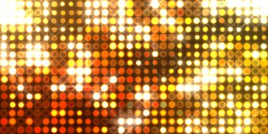 Parlak desenli duvar kağıdı. Sahne ışıkları olan renkli ışıkların ihtişamlı arkaplanı. Parlayan ışıklar siyah arka planda parti izleri. Sahne veya stadyum ışıklarının dijital illüstrasyonu. 