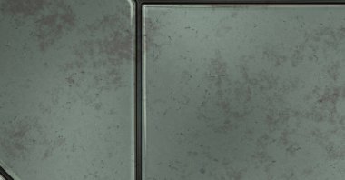 Gelecekçi kavramsal tasarım arka planı. Uzay gemisi desenli duvar kağıdı. Fırçalanmış teknoloji şablonu yüzeyi. Üç boyutlu illüstrasyon. SciFi panelleri duvar.