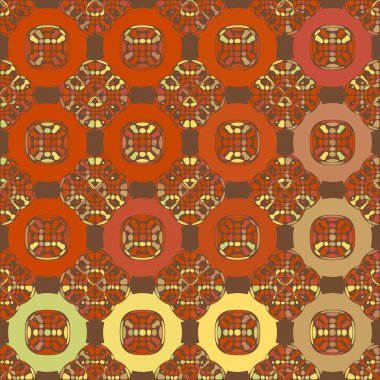 Soyut duvar kağıdı. Dekoratif hippi fayansları. Sanatsal arka plan. Yaratıcı karalama sanatı farklı şekil ve dokulara sahip kusursuz desen. Kolaj.