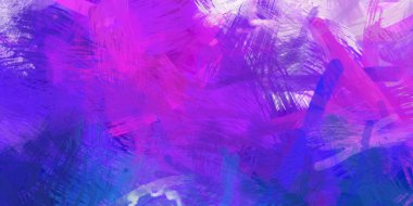 Soyut arkaplanda pürüzlü fırça darbeleri. Fırça boyası. Renkli boya darbeleri. Eşsiz duvar sanatı. Tuvaldeki modern sanat. Renkli çağdaş sanat eserleri.