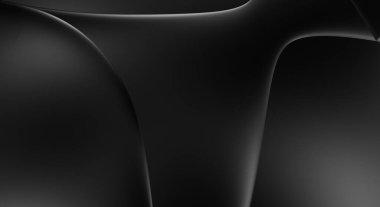 Web sitesi, poster, marka kimliği, broşür, sunum şablonu için lüks koyu bir arka plan. Dalgalı şekilli kaliteli tasarım. Dalgalanmalı soyut arkaplan. Pankart veya kapak tasarımı için dekorasyon.