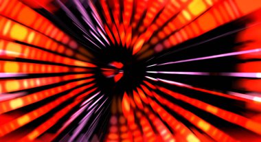 Siyah arkaplanda dönen ışık gösterisi. Lüks çizgiler. Parlak kıvrımlı duvar kağıdı. Uzay tüneli. Dönen ışık çemberi ya da maytap izi. Parlak konsept çizimi.