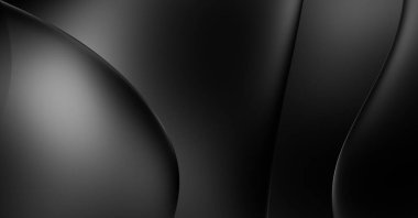 Web sitesi, poster, marka kimliği, broşür, sunum şablonu için lüks koyu bir arka plan. Dalgalı şekilli kaliteli tasarım. Dalgalanmalı soyut arkaplan. Pankart veya kapak tasarımı için dekorasyon.