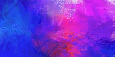 Soyut arkaplanda pürüzlü fırça darbeleri. Fırça boyası. Renkli boya darbeleri. Eşsiz duvar sanatı. Tuvaldeki modern sanat. Renkli çağdaş sanat eserleri.