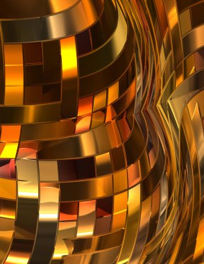 Metalik panel dokusunun 3 boyutlu çizimi. Renkli, parlak, soyut duvar kağıdı. Geometrik teknolojik parlak yansıtıcı arka plan. Yaratıcı parlak kavramsal arkaplan.