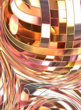 Metalik panel dokusunun 3 boyutlu çizimi. Renkli, parlak, soyut duvar kağıdı. Geometrik teknolojik parlak yansıtıcı arka plan. Yaratıcı parlak kavramsal arkaplan.