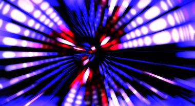 Siyah arkaplanda dönen ışık gösterisi. Lüks çizgiler. Parlak kıvrımlı duvar kağıdı. Uzay tüneli. Dönen ışık çemberi ya da maytap izi. Parlak konsept çizimi.