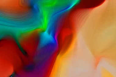 Hareketli girdapların soyut çizimi. Titreşimli renkli kıvrımların dönen akışı. Kıvrımlı ve kıvrımlı arka plan ve çizgiler. Garip duvar kâğıdı tasarımı. Dalgalanma arkaplanı.