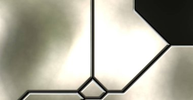 Üç boyutlu metalik doku. Uzay gemisi desenli yüzey. Aydınlık ve karanlık paneller. Fütürist soyut duvar kağıdı. Geometrik teknolojik yansıtıcı arkaplan.