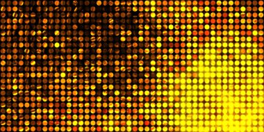 Parlayan ışıklar siyah arka planda parti izleri. Sahne veya stadyum ışıklarının dijital illüstrasyonu. Parlak desenli duvar kağıdı. Sahne ışıkları ile renkli ışıkların ihtişamlı arkaplanı.