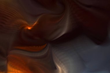 Hareketli girdapların soyut çizimi. Titreşimli renkli kıvrımların dönen akışı. Kıvrımlı ve kıvrımlı arka plan ve çizgiler. Garip duvar kâğıdı tasarımı. Dalgalanma arkaplanı.