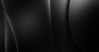 Web sitesi, poster, marka kimliği, broşür, sunum şablonu için lüks koyu bir arka plan. Dalgalı şekilli kaliteli tasarım. Dalgalanmalı soyut arkaplan. Pankart veya kapak tasarımı için dekorasyon.