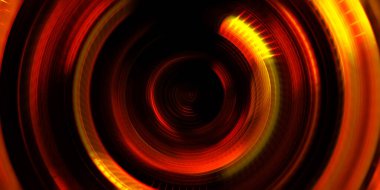 Fotoğraf makinesi konsepti. Soyut arkaplan. Dönen ışık ışınları. Hareketli kavramsal duvar kağıdı. Grafik dijital illüstrasyon. Parlayan neon ışıkları. Parlak sunum tasarım şablonu.