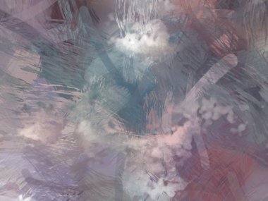 Soyut arkaplanda pürüzlü fırça darbeleri. Fırça boyası. Renkli boya darbeleri. Eşsiz duvar sanatı. Tuvaldeki modern sanat. Renkli çağdaş sanat eserleri.