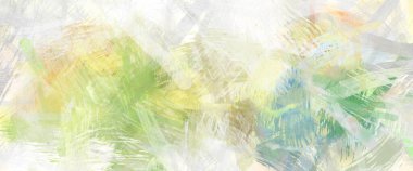 Soyut arkaplanda pürüzlü fırça darbeleri. Fırça boyası. Renkli boya darbeleri. Eşsiz duvar sanatı. Tuvaldeki modern sanat. Renkli çağdaş sanat eserleri.