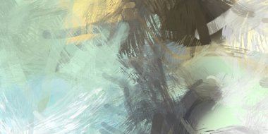 Soyut arkaplanda pürüzlü fırça darbeleri. Fırça boyası. Renkli boya darbeleri. Eşsiz duvar sanatı. Tuvaldeki modern sanat. Renkli çağdaş sanat eserleri.