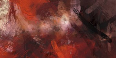 Soyut arkaplanda pürüzlü fırça darbeleri. Fırça boyası. Renkli boya darbeleri. Eşsiz duvar sanatı. Tuvaldeki modern sanat. Renkli çağdaş sanat eserleri.