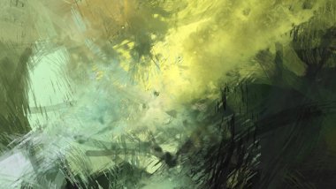 Soyut arkaplanda pürüzlü fırça darbeleri. Fırça boyası. Renkli boya darbeleri. Eşsiz duvar sanatı. Tuvaldeki modern sanat. Renkli çağdaş sanat eserleri.