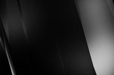 Geometrik katmanlı 3 boyutlu siyah arkaplan. Soyut koyu fütüristik duvar kağıdı. Zarif, parlak çizgili arka plan. Poster, broşür, sunum ve web sitesi için geometrik şablon tasarımı.