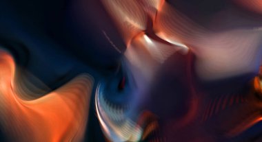 Hareketli girdapların soyut çizimi. Titreşimli renkli kıvrımların dönen akışı. Kıvrımlı ve kıvrımlı arka plan ve çizgiler. Garip duvar kâğıdı tasarımı. Dalgalanma arkaplanı.