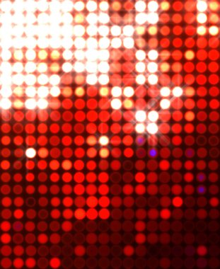 Parlak desenli duvar kağıdı. Sahne ışıkları olan renkli ışıkların ihtişamlı arkaplanı. Parlayan ışıklar siyah arka planda parti izleri. Sahne veya stadyum ışıklarının dijital illüstrasyonu. 